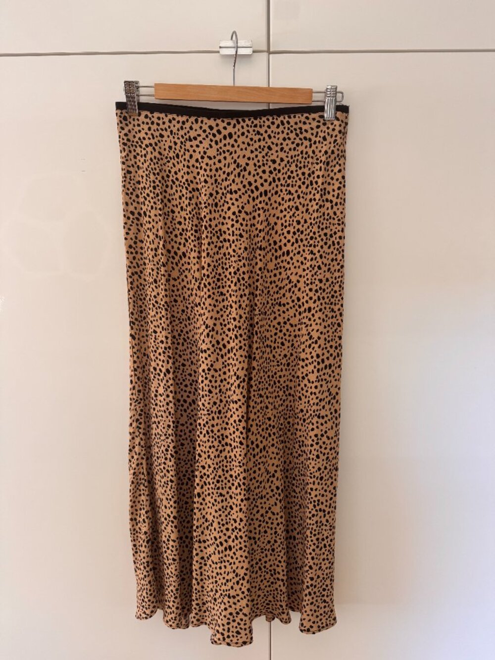 Mango (MNG) Leopard Print Viscose Midi Skirt - Size S/M - Worn Once